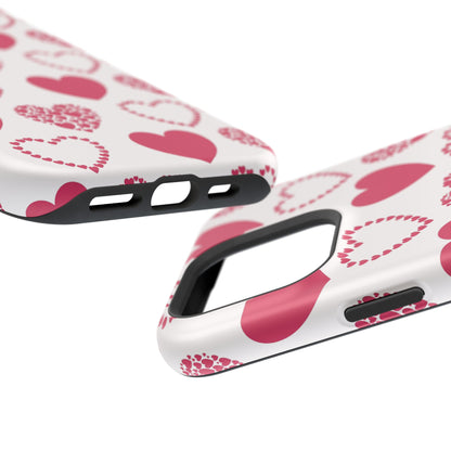 Clustered Pink Hearts MagSafe iPhone Case