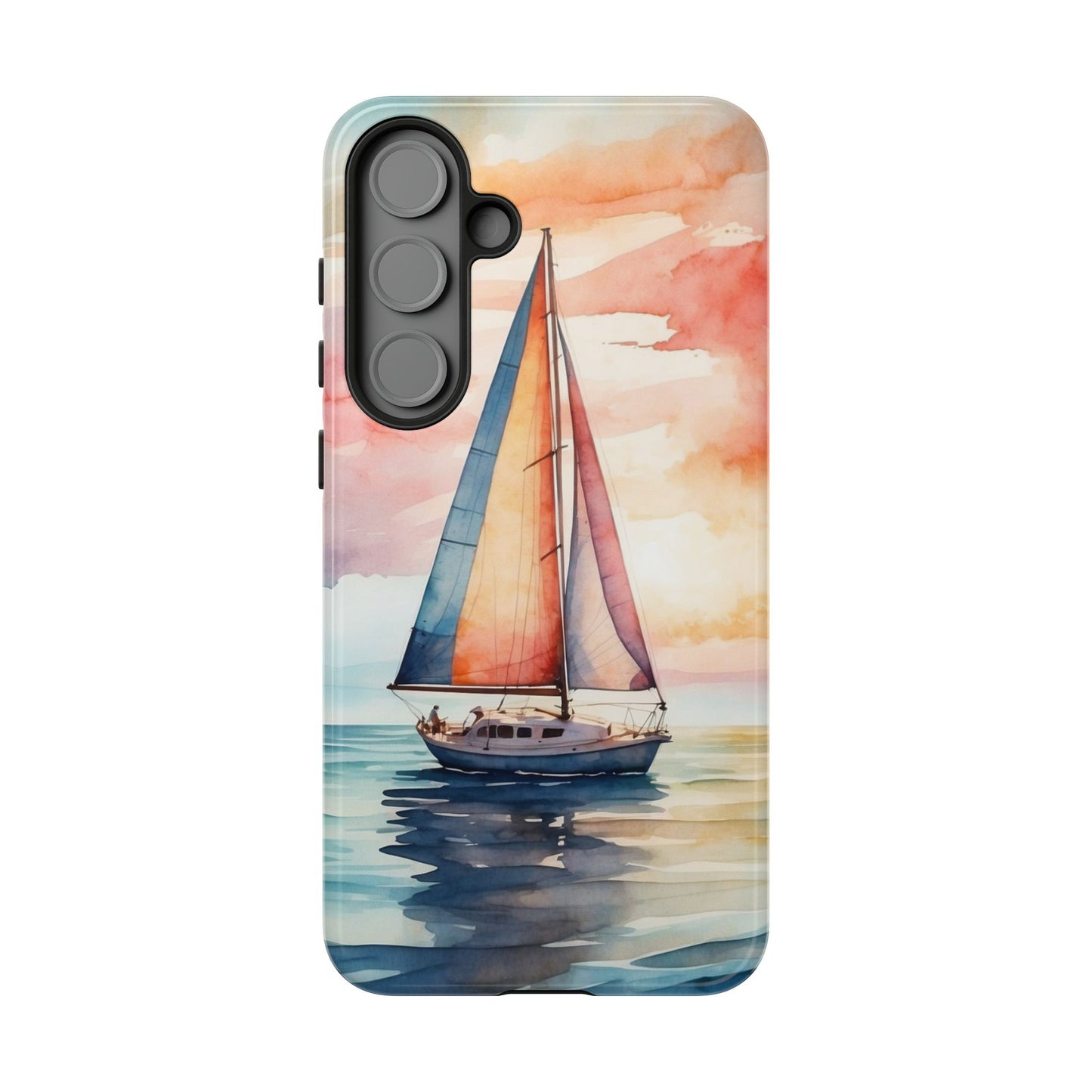 Sailboat Sunset Samsung Galaxy Case – Vibrant Watercolor Design
