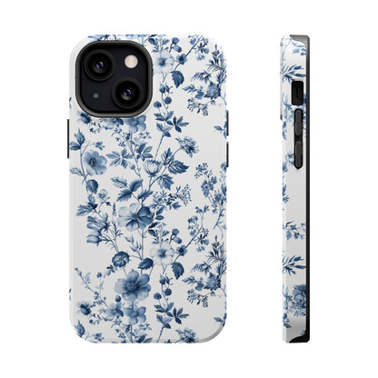 Enchanted Garden Blue Toile iPhone Case