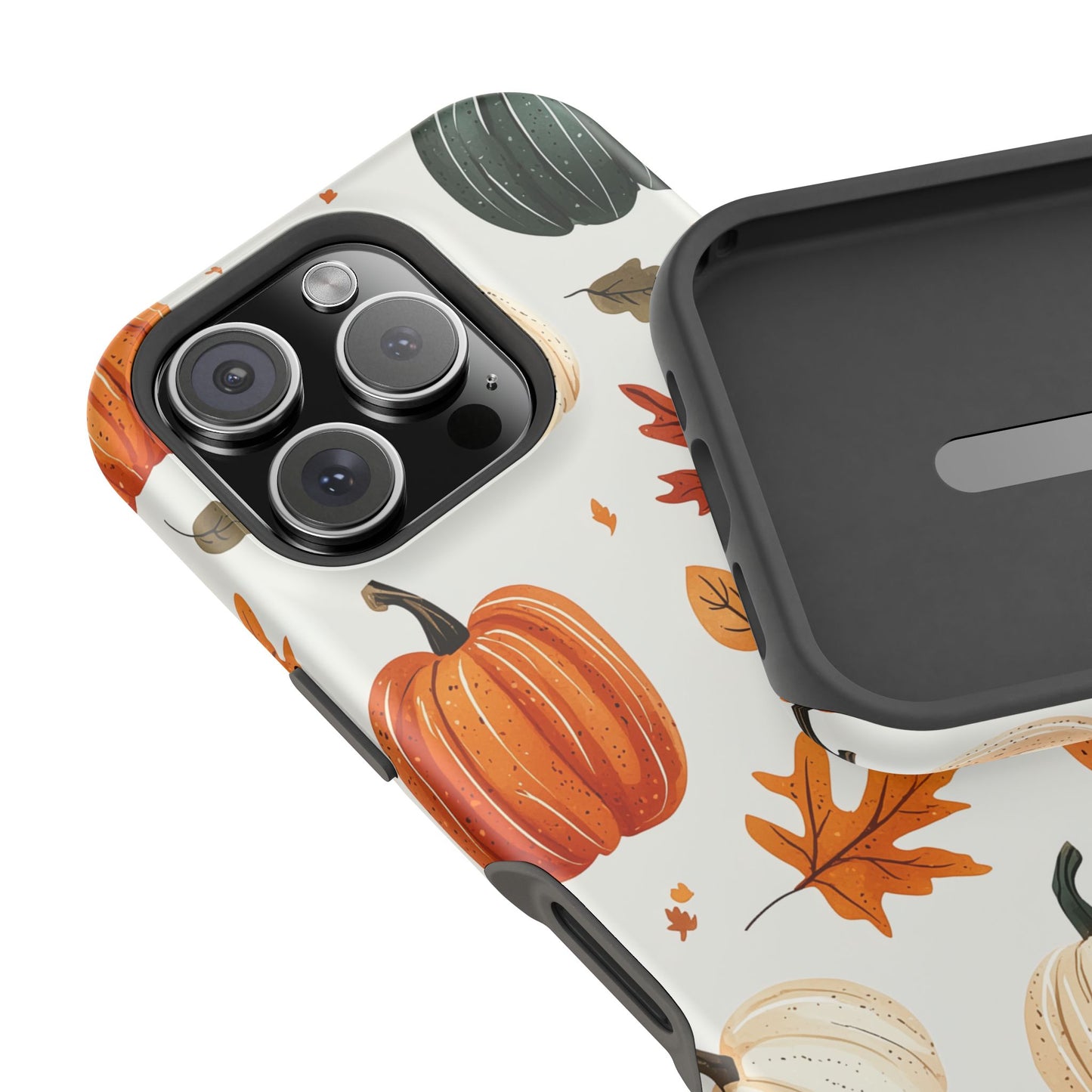 Autumn Pumpkin MagSafe iPhone Case – Fall Leaves and Harvest Design