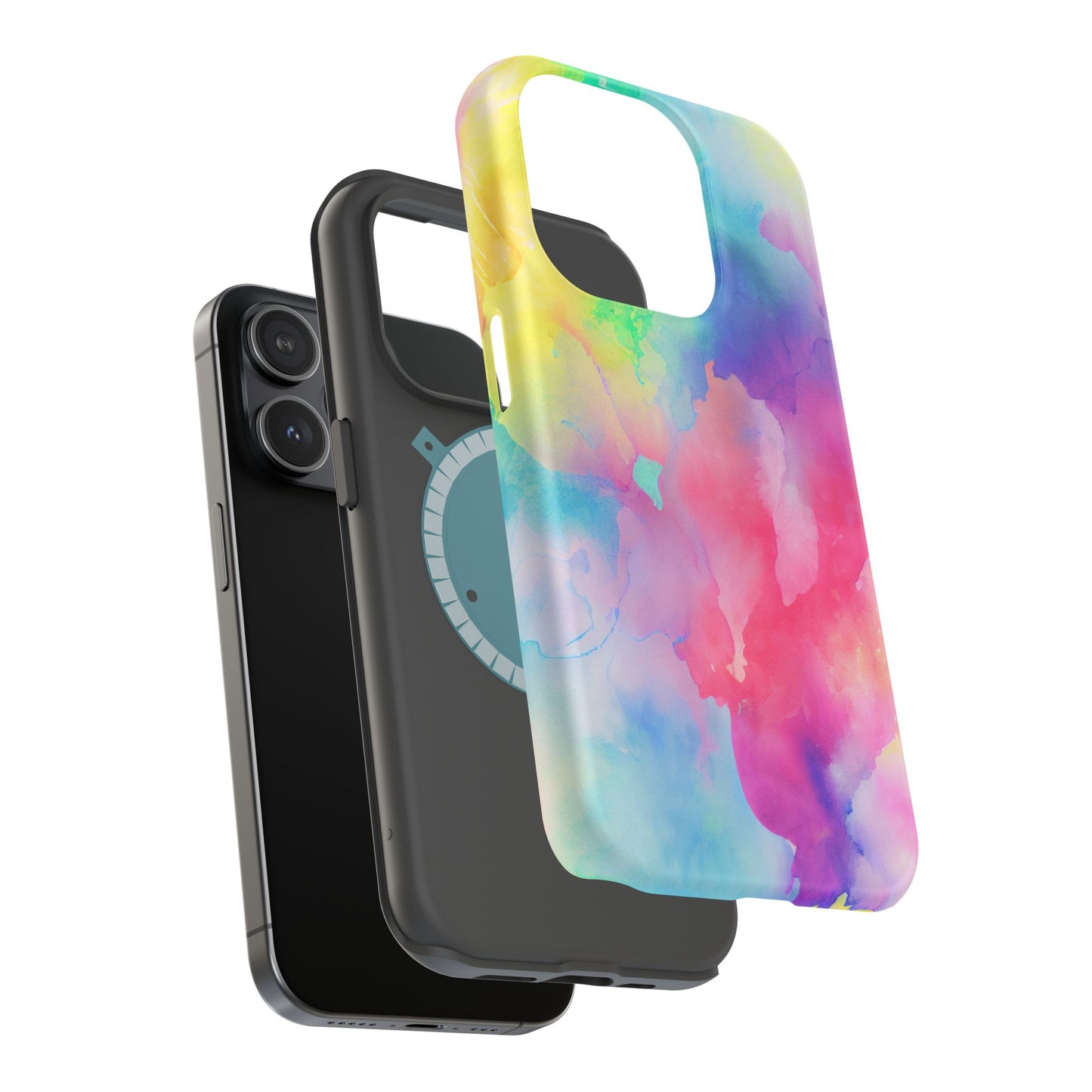 Pastel Watercolor Dream MagSafe iPhone Case – Slim Profile, Glossy Finish