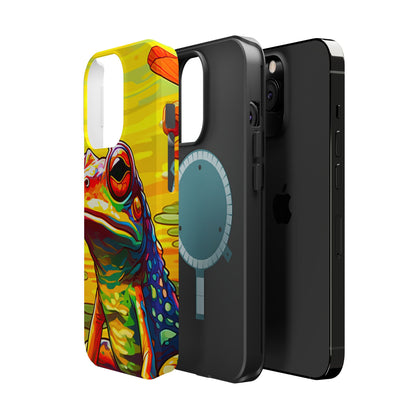 Vibrant Rainbow Frog Design – MagSafe iPhone Case