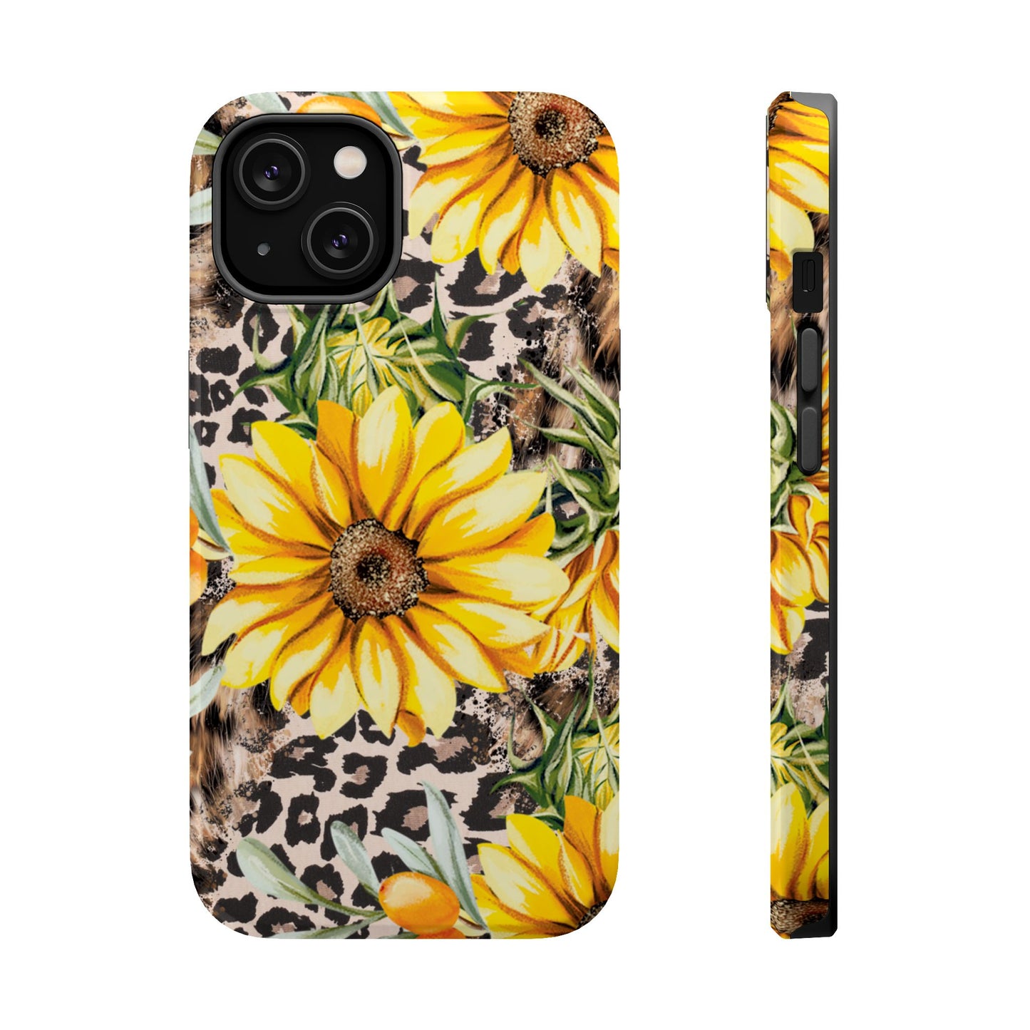 Leopard Sunflower Chic - MagSafe  iPhone Series Case