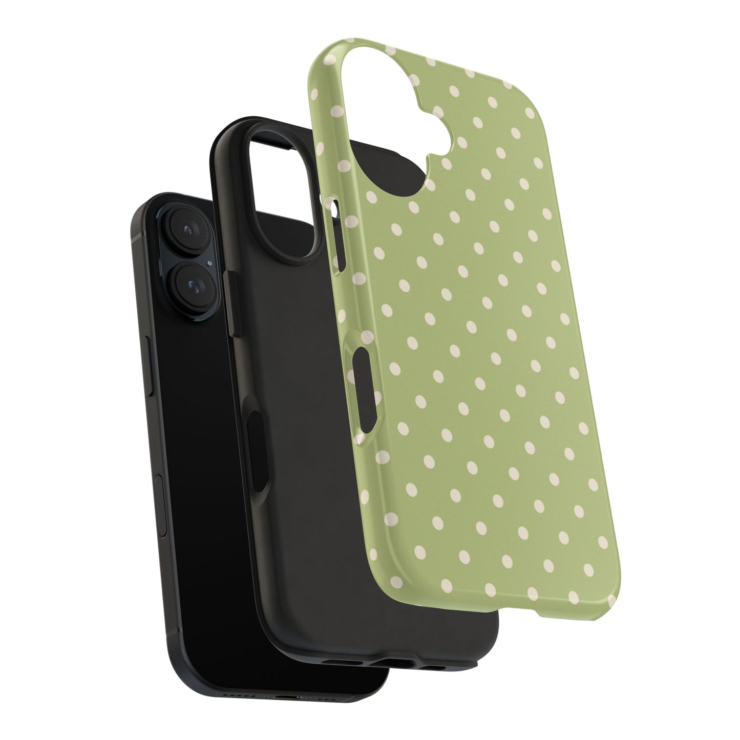 Sage Green Polka Dots – iPhone Case