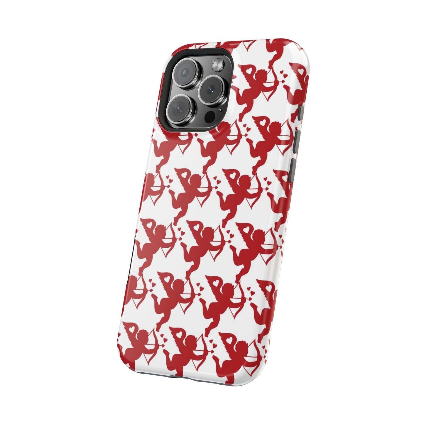 Red Cupid Love Pattern MagSafe Case