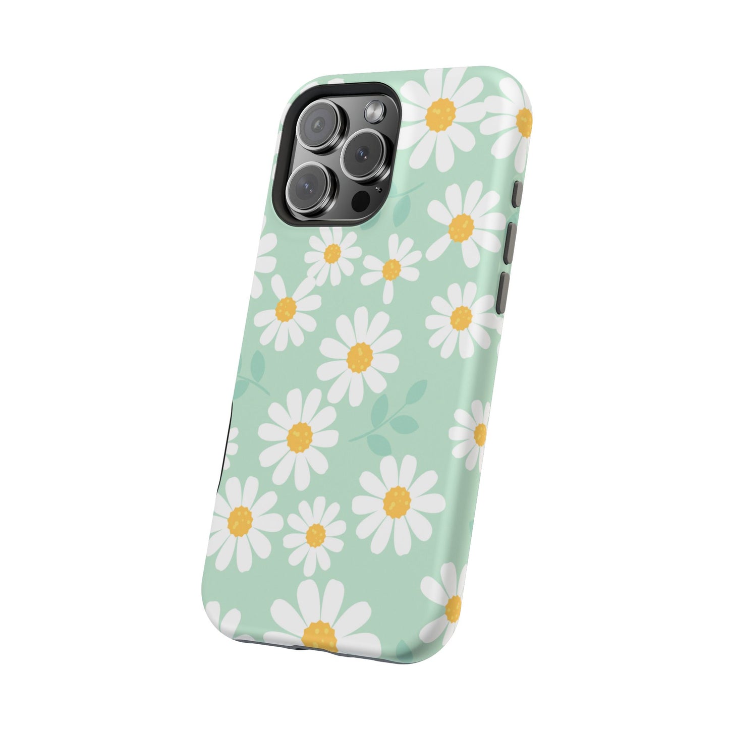 Charming Daisy Floral Tough MagSafe iPhone Case – Spring Pastel Design, Shockproof & Slim