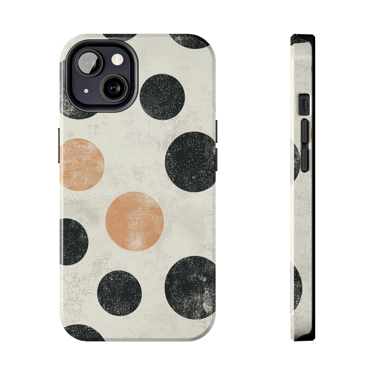 Vintage Polka Dot iPhone Case - Retro Abstract Protective Cover