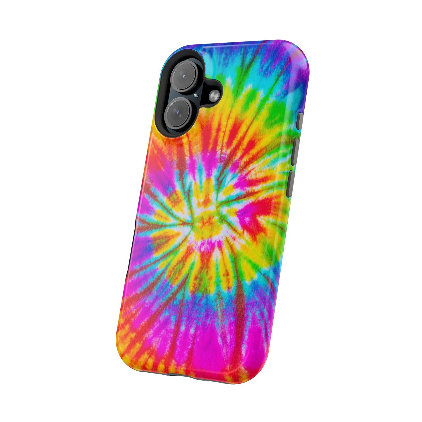 Rainbow Spiral Tie-Dye MagSafe Case – Vibrant Colors & Functionality