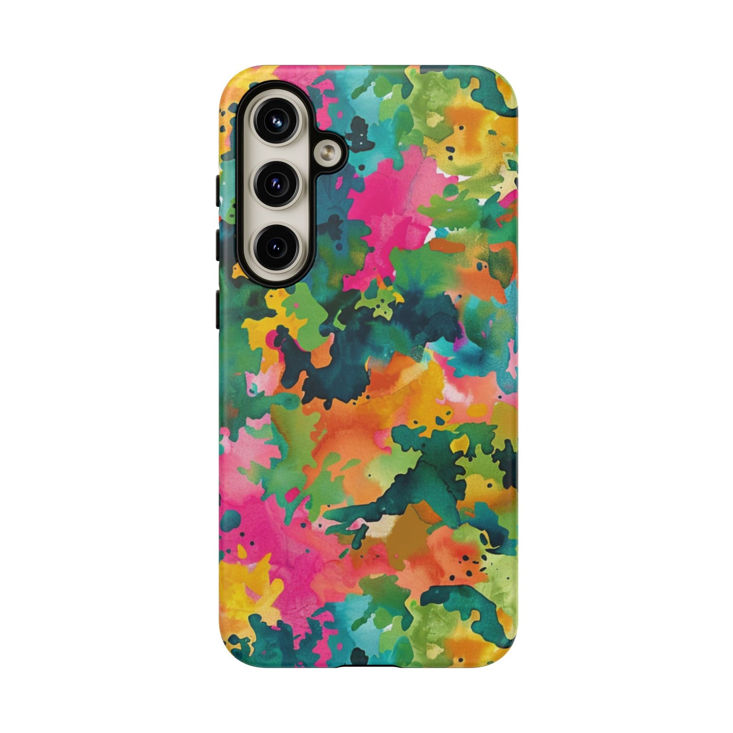 Vibrant Watercolor Splash Samsung Galaxy Case – Multicolor Abstract Artistic Design