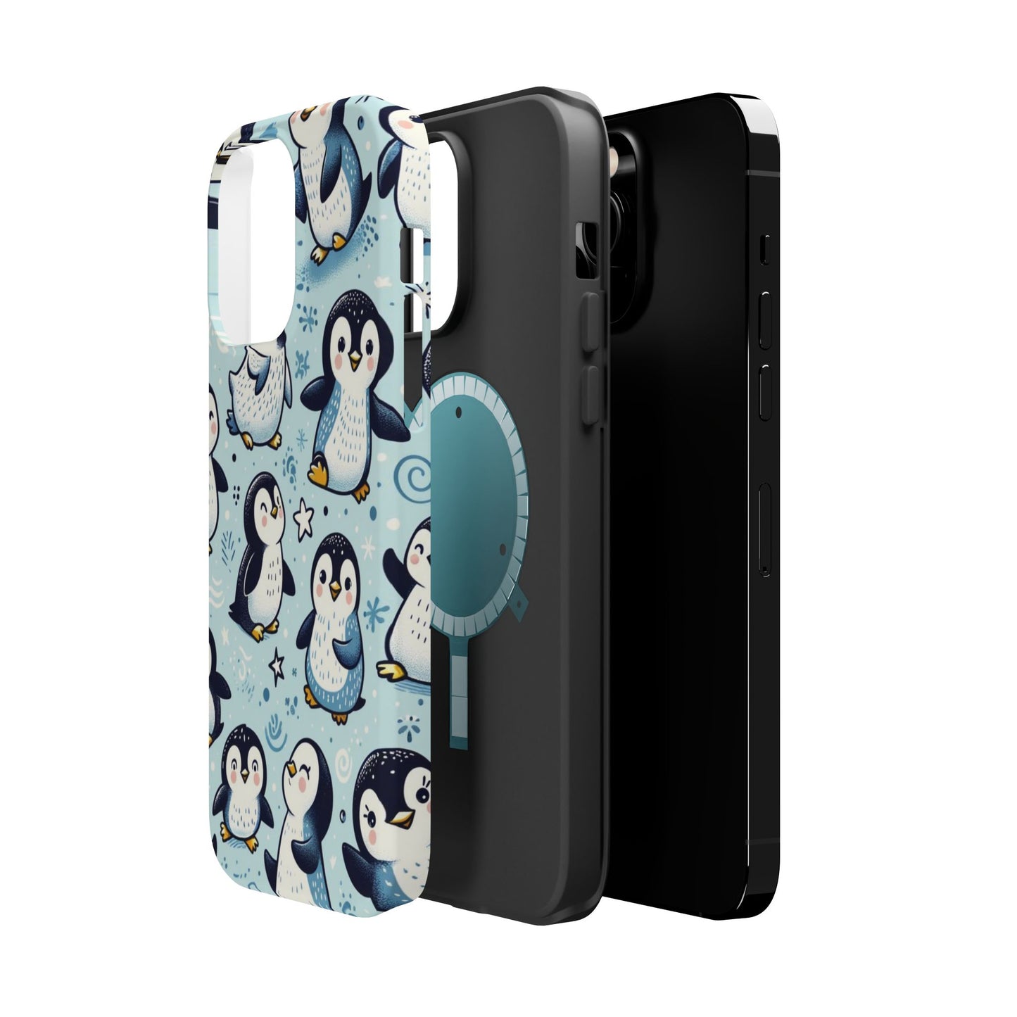 Cute Penguin Parade iPhone Case