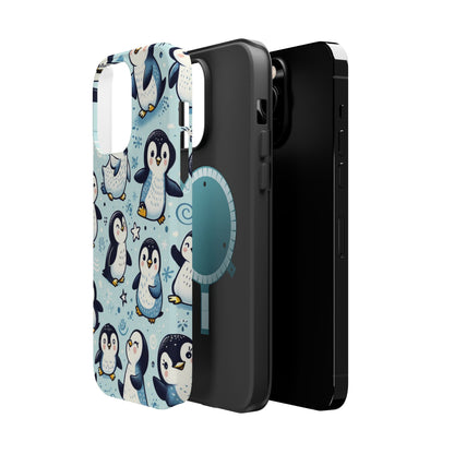 Cute Penguin Parade iPhone Case