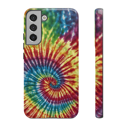 Colorful Retro Tie-Dye Samsung Galaxy Case – Spiral Rainbow Design