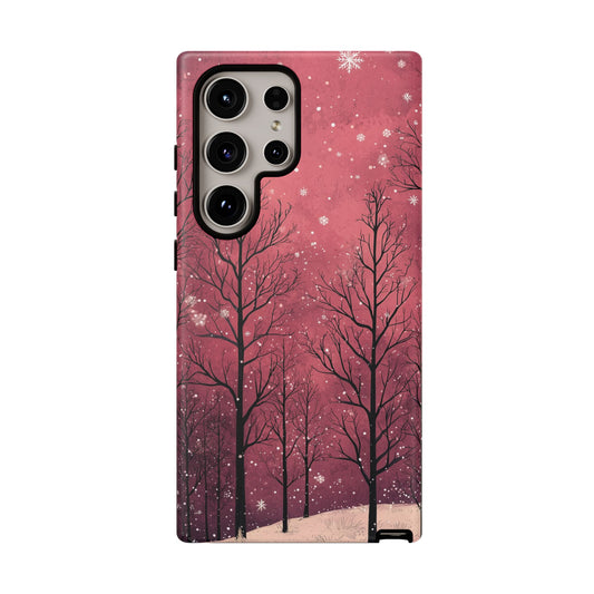 Pink Winter Twilight Forest - Samsung Galaxy Series Case