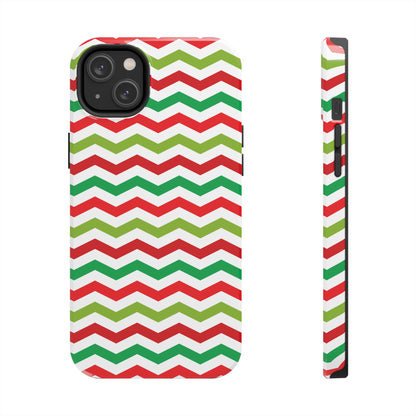 Vibrant Fiesta Chevron – Yellow Green, Green & Red Geometric Case