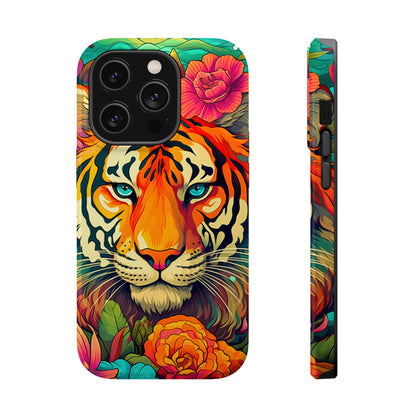 Fierce Rainbow Tiger Art - MagSafe iPhone Case