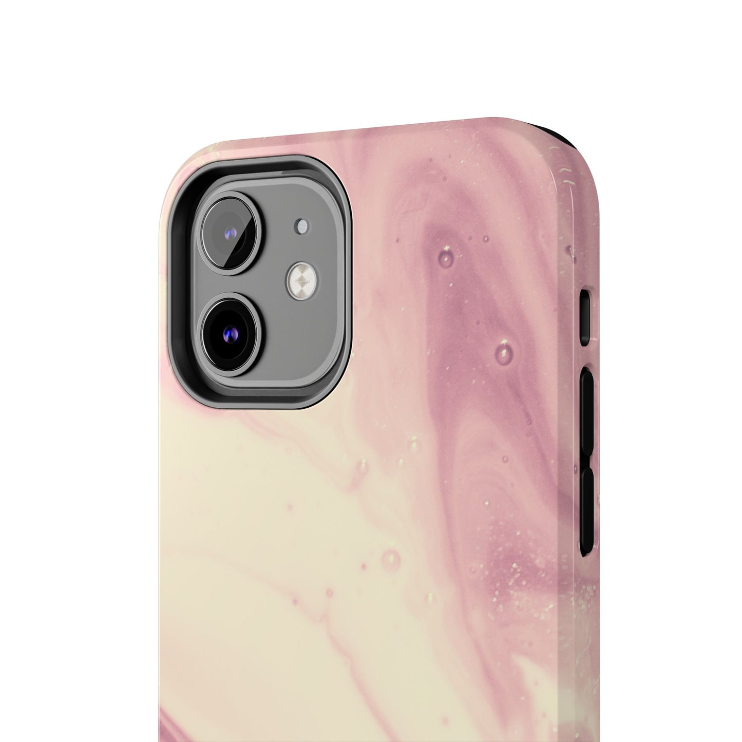 Blush Marble Glow – iPhone Case with Rose Gold & Pink Swirl Pattern