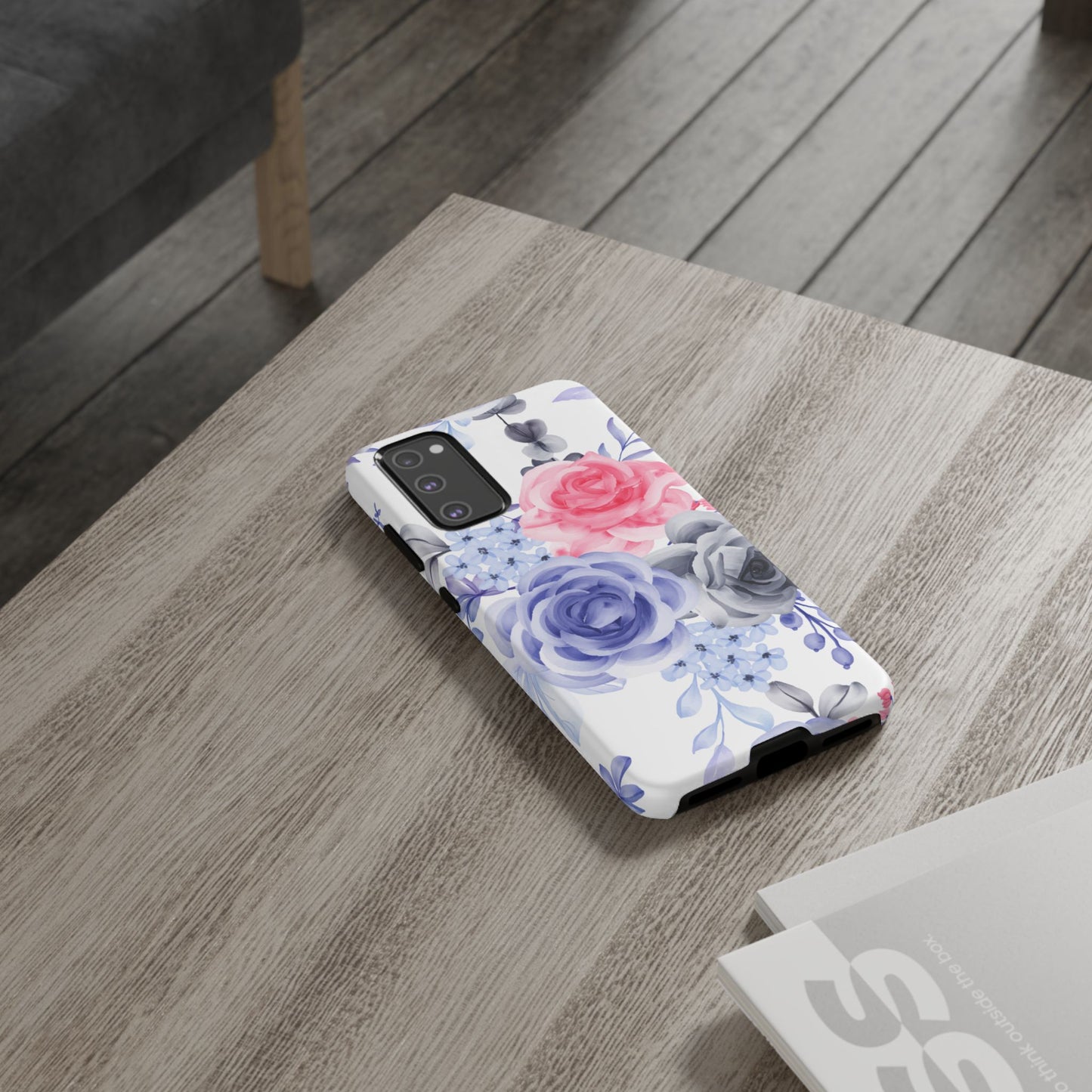 Elegant Blue Floral Watercolor Design – Samsung Galaxy Case