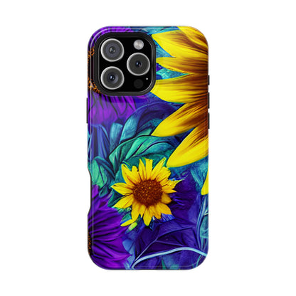 Purple & Gold Sunflower Dream - MagSafe iPhone Series Case