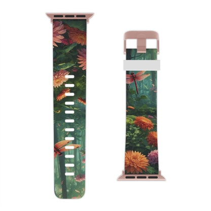 Enchanted Forest Dragonflies & Blossoms Apple Watch Band