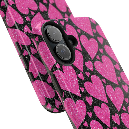 Glitter Hearts iPhone Case