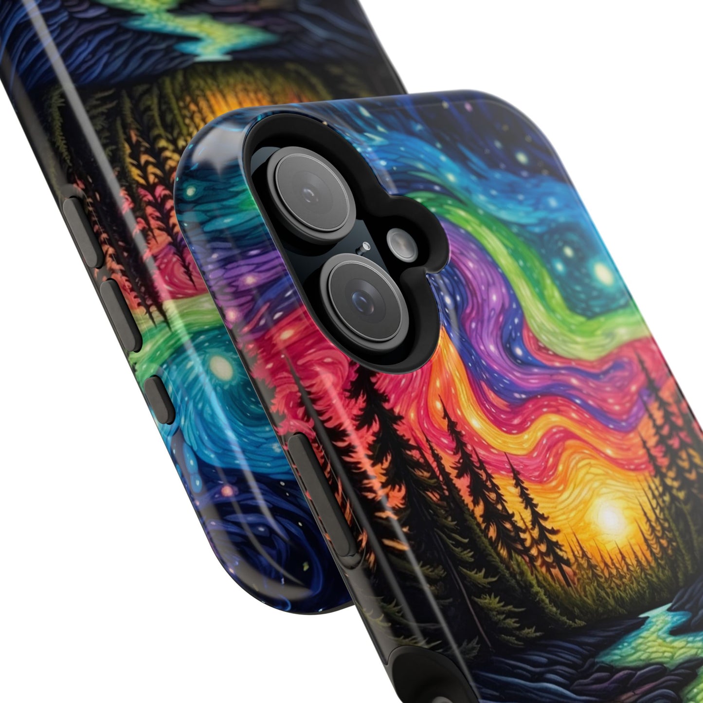 Celestial Nightscape MagSafe iPhone Case – Vibrant River and Starry Sky Design