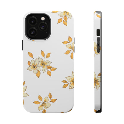 Delicate Yellow Blossom MagSafe iPhone Case – Minimalist Floral Design with Matte Finish