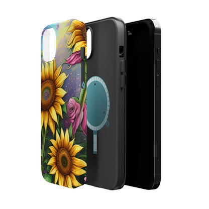 Whimsical Sunflower & Rose Garden - MagSafe iPhone Series Case