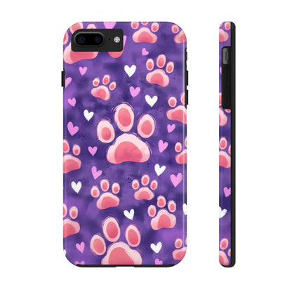 Bold Paw Print iPhone Case - Vibrant Pet-Themed Protective Cover