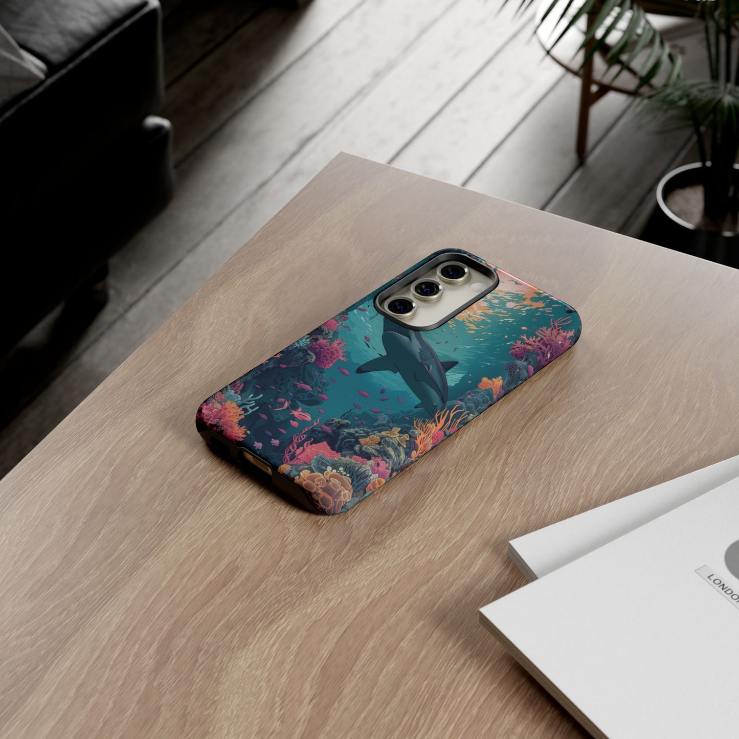 Ocean Shark Coral Reef iPhone Case