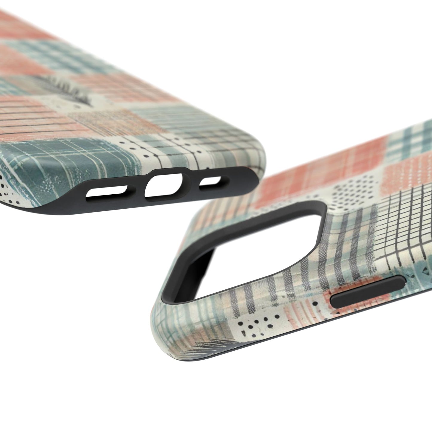 Rustic Patchwork MagSafe iPhone Case | Farmhouse Style & Shockproof