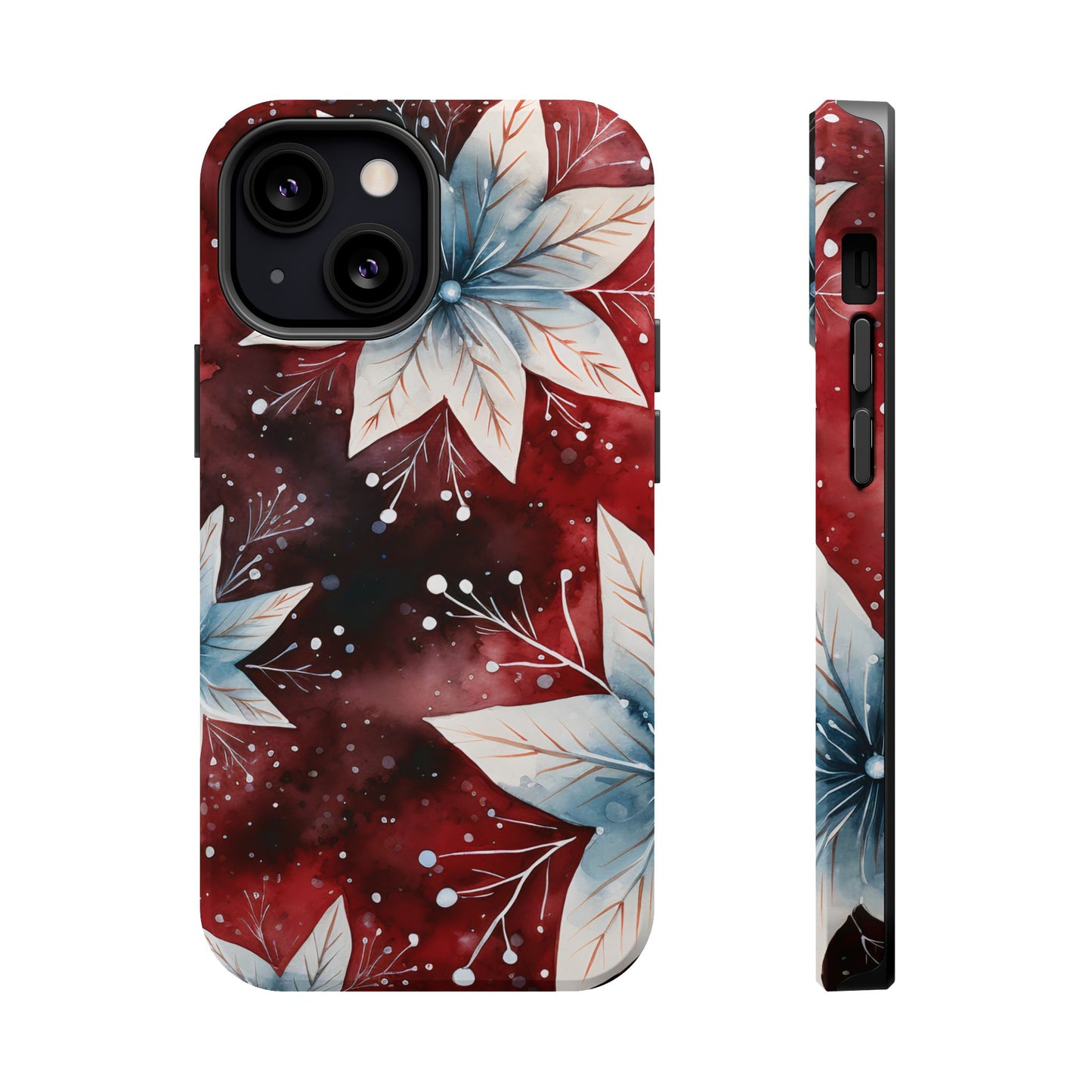 Winter Bloom Poinsettia – MagSafe iPhone Case