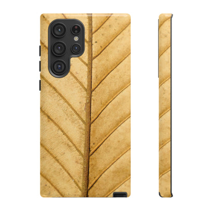 Golden Leaf Texture Samsung Galaxy Case – Minimal Nature