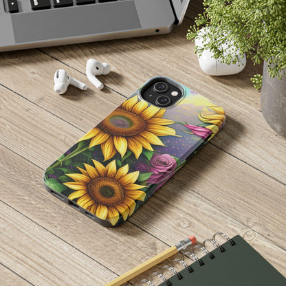 Whimsical Sunflower & Rose Garden - iPhone Series Case