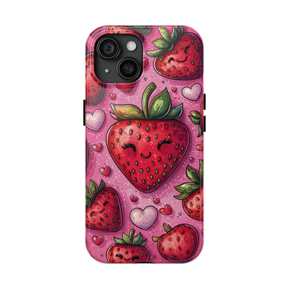 Cute Strawberry Kawaii iPhone Case – Fun Pink Design - BOGO Cases