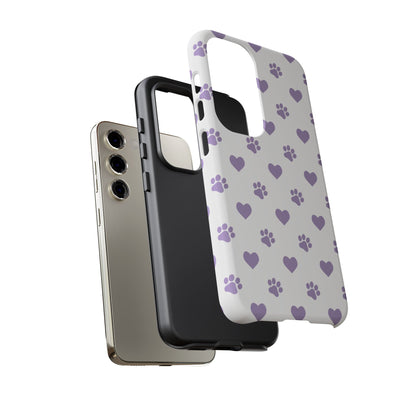 Paw Prints & Hearts – Samsung Galaxy Case, Cute and Durable Design