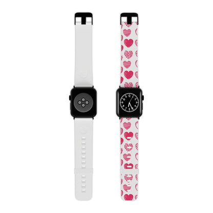 Funky Pink Hearts Apple Watch Band