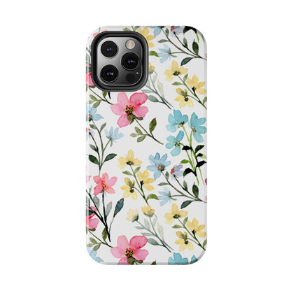 Watercolor Floral Bliss – iPhone Series Case with Pastel Flower Design