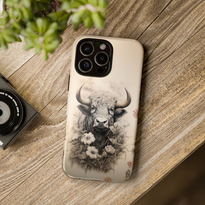 Rustic Cow Case | Floral Western Farmhouse Design