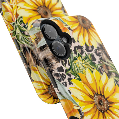 Leopard Sunflower Chic - MagSafe  iPhone Series Case