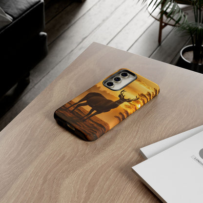 Sunset Majesty: Regal Stag – Samsung Galaxy Case