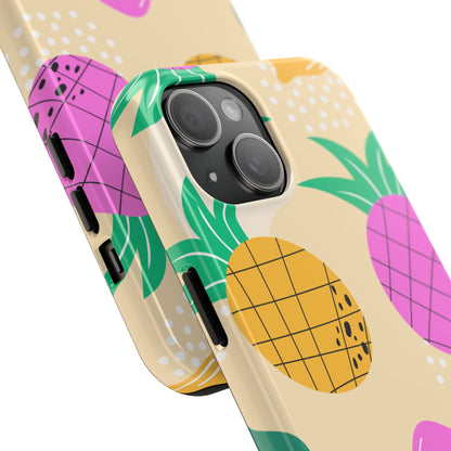 Tropical Pop iPhone Case – Fun Pineapple & Lemon Design with Vibrant Summery Colors