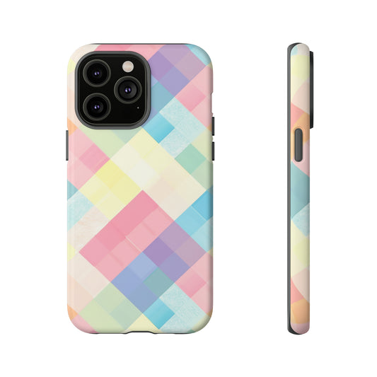 Spring Sonata: Pastel Plaid Watercolor Case for iPhone & Samsung Galaxy Phones