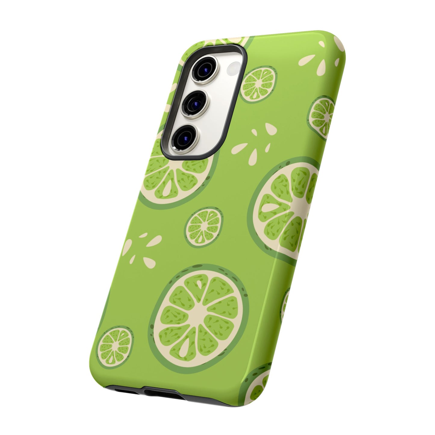 Zesty Lime Splash Tough Samsung Galaxy Case – Fresh Citrus Design, Dual-Layer Protection