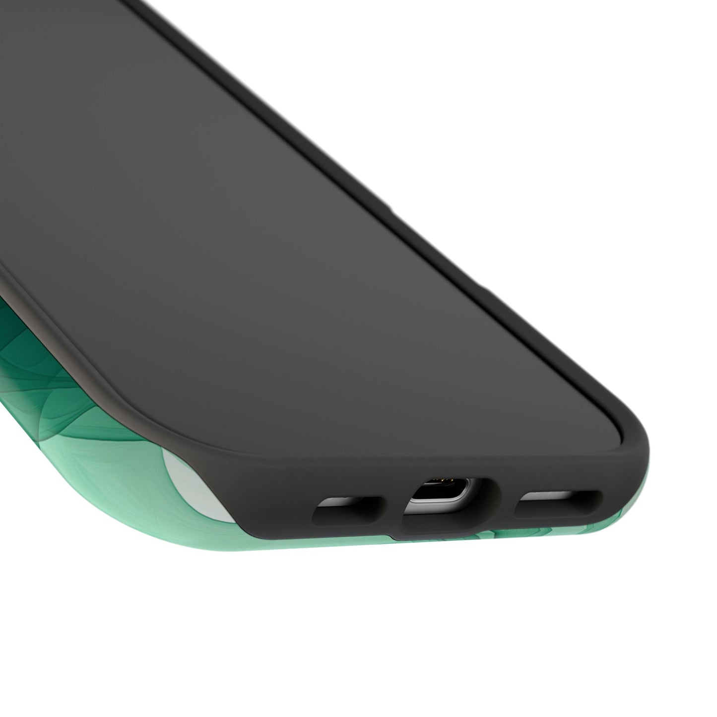 Translucent Flowing Green Fabric MagSafe iPhone Case – Elegant Fluid Design