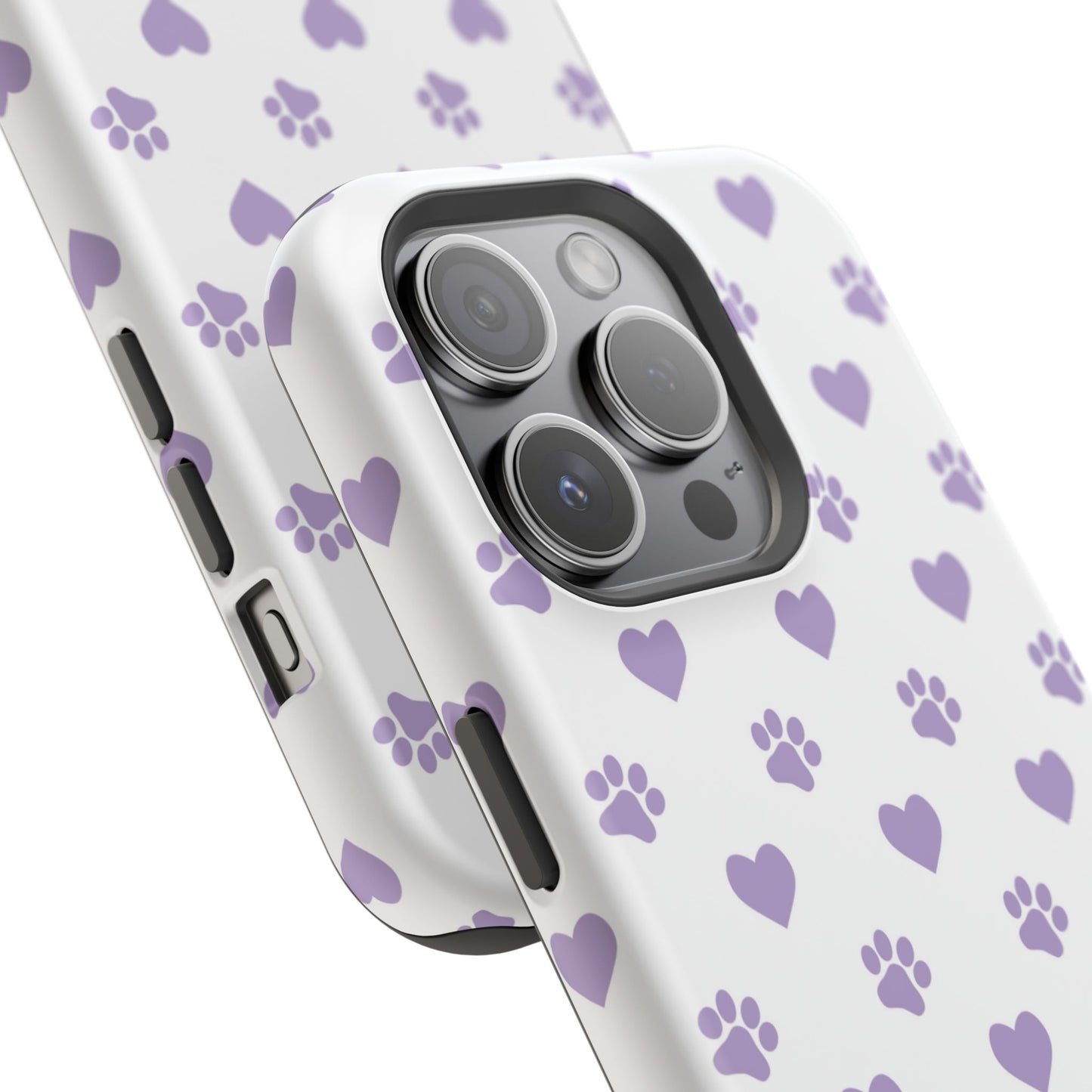 Paw Prints & Hearts – MagSafe iPhone Case with Adorable Pet-Lover Design