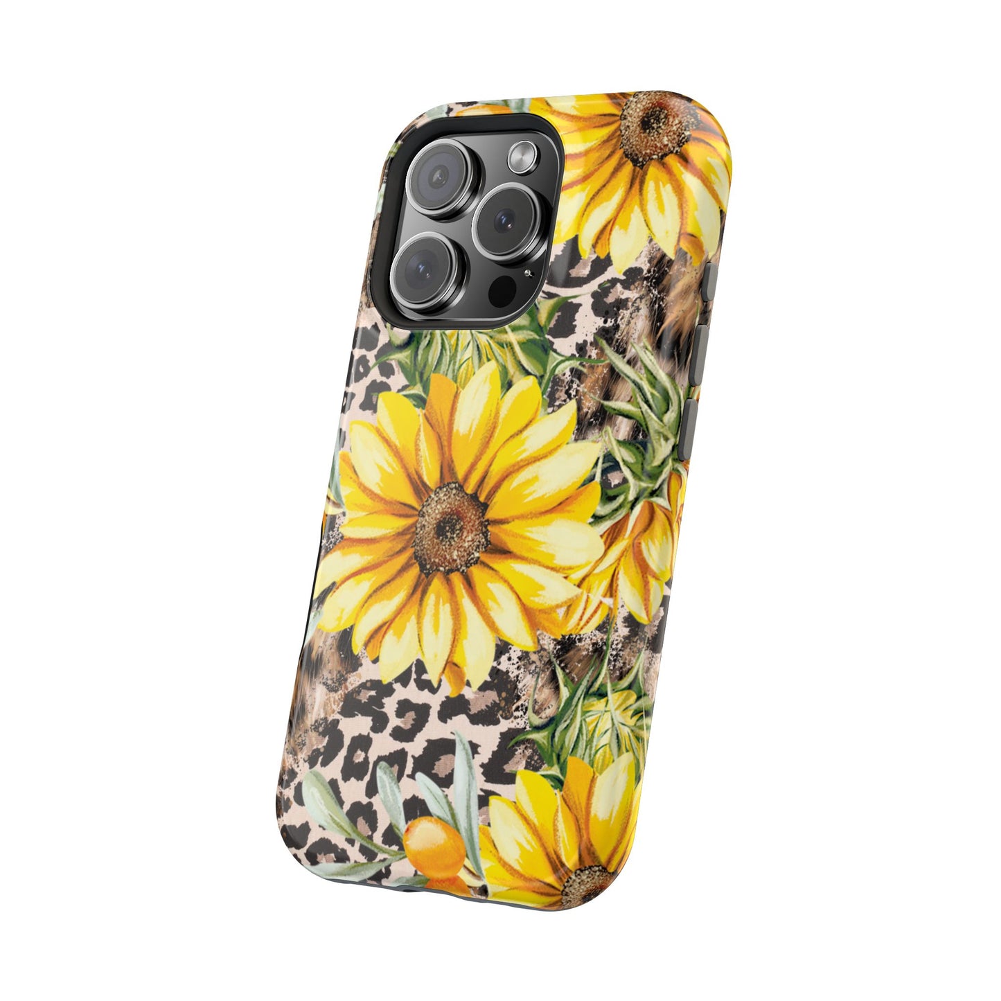 Leopard Sunflower Chic - MagSafe  iPhone Series Case