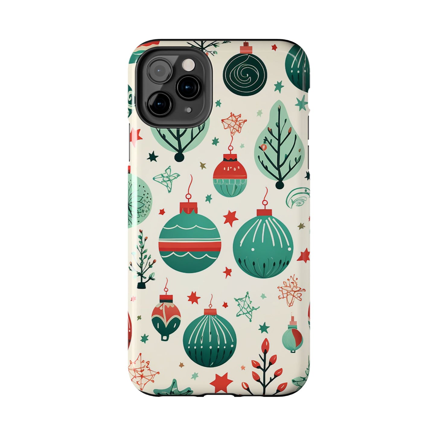 Vintage Christmas Ornaments Pattern – iPhone Series Case