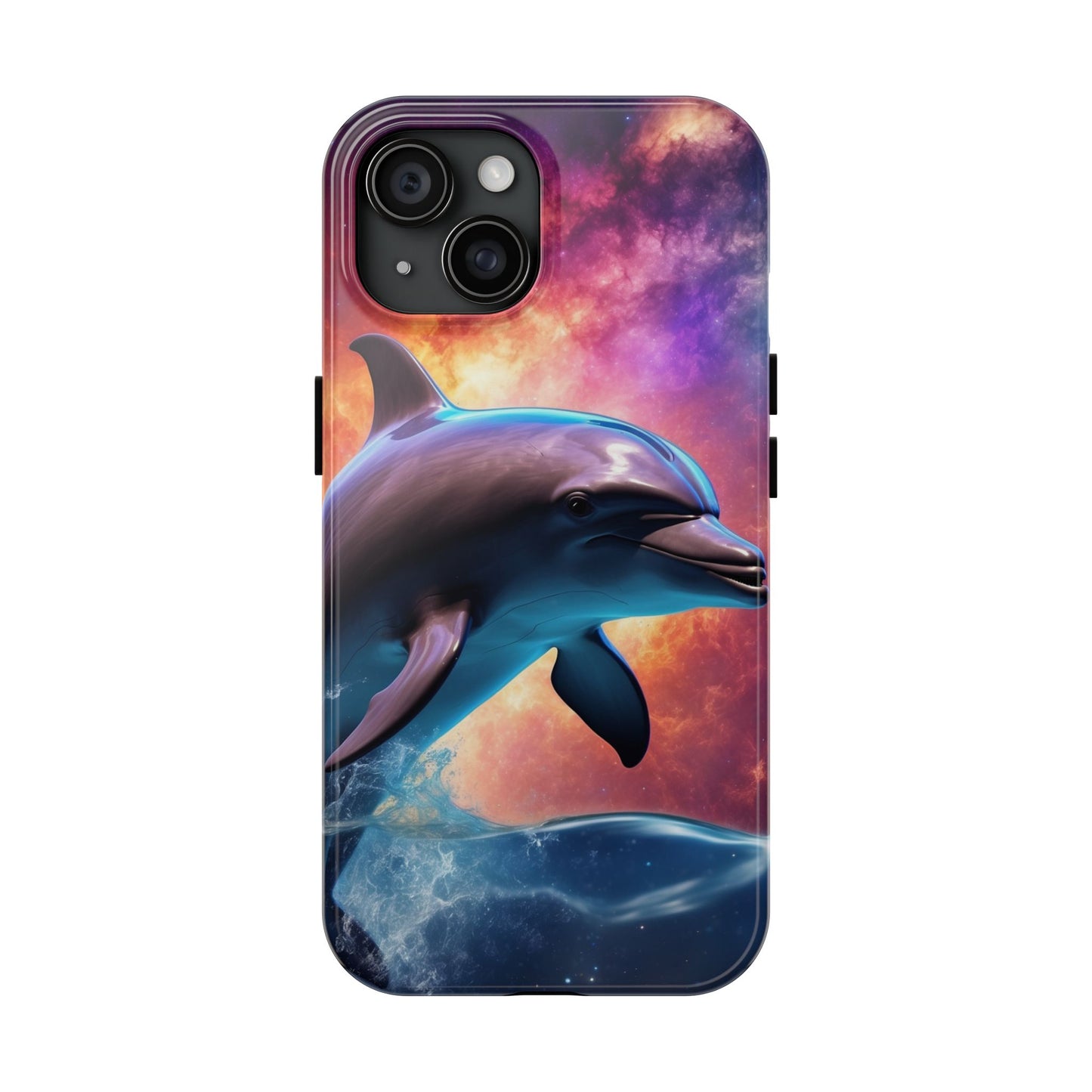 Cosmic Dolphin Galaxy Art - iPhone Case