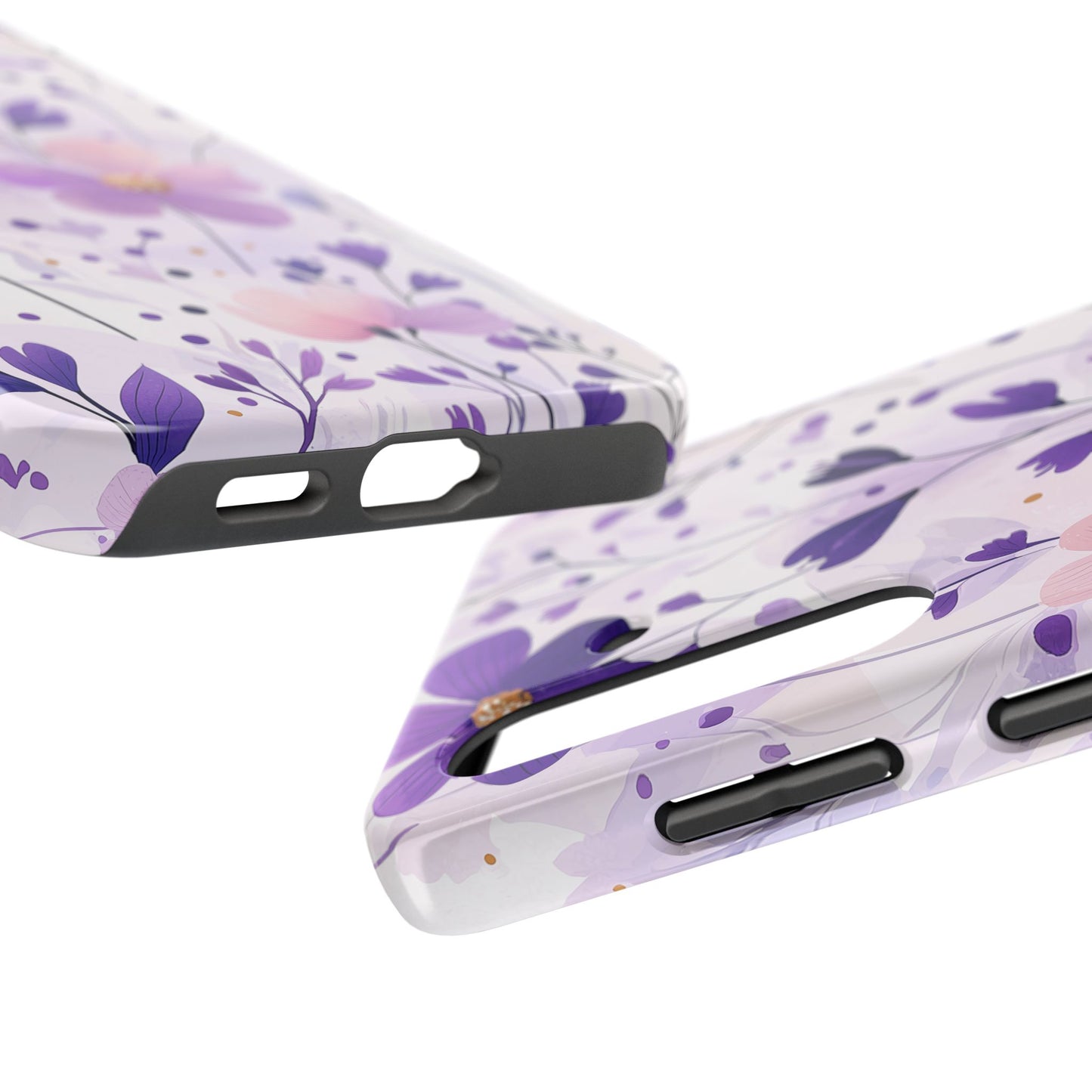 Purple Floral Bliss Samsung Galax Case – Delicate Blossom Design