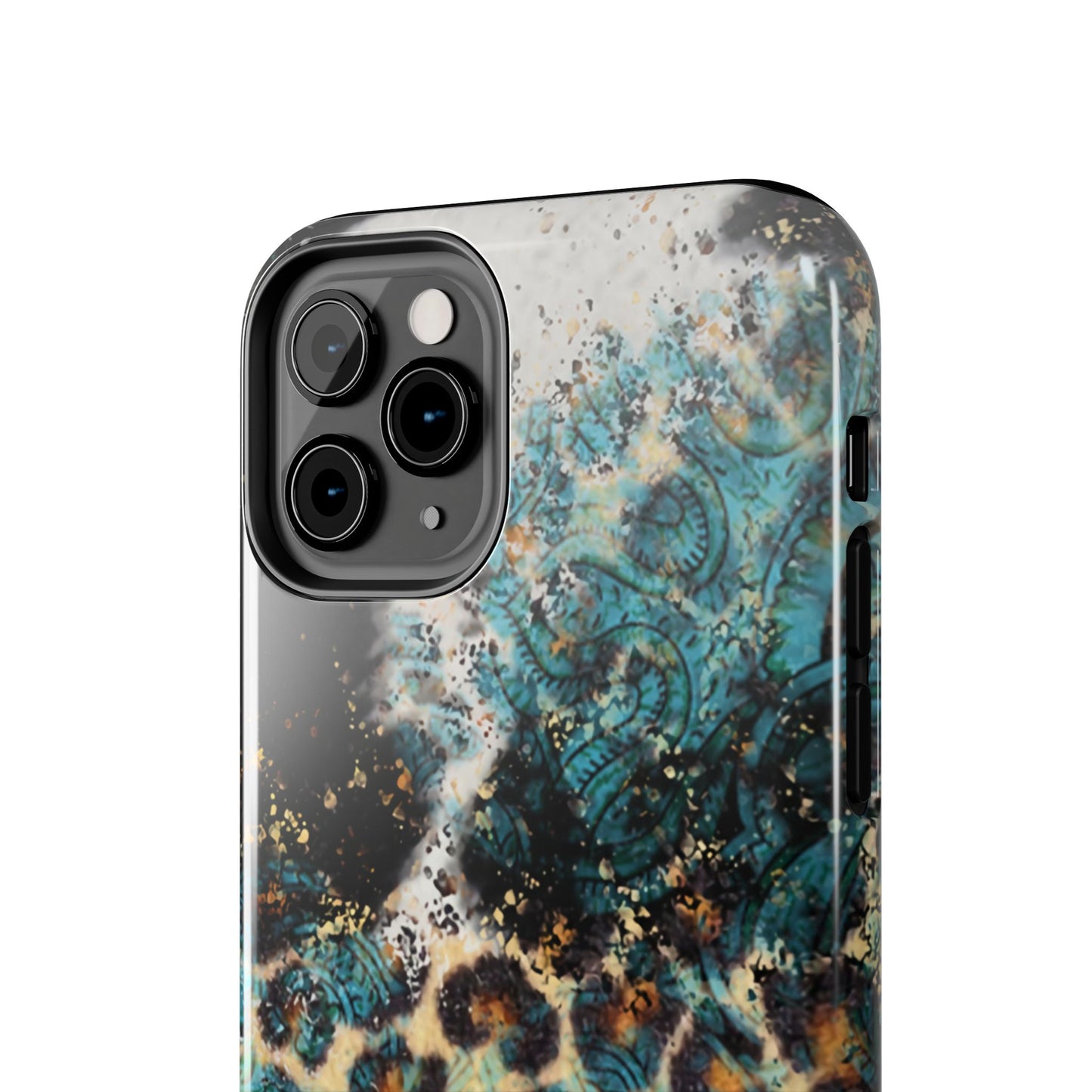 Turquoise Paisley Cowhide Leopard - iPhone Series Case